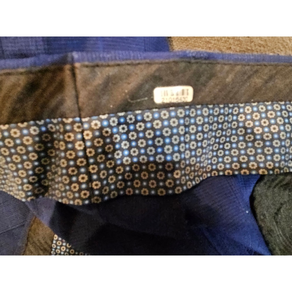 Lauren Ralph Lauren Blue Plaid Dress Pants Modern Fit Menswear - Picture 10 of 10